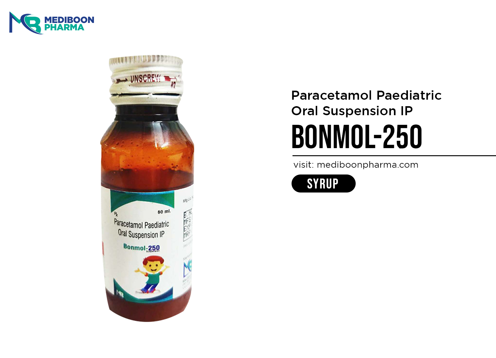 Paracetamol Paediatric Oral Suspension IP | Mediboon Pharma